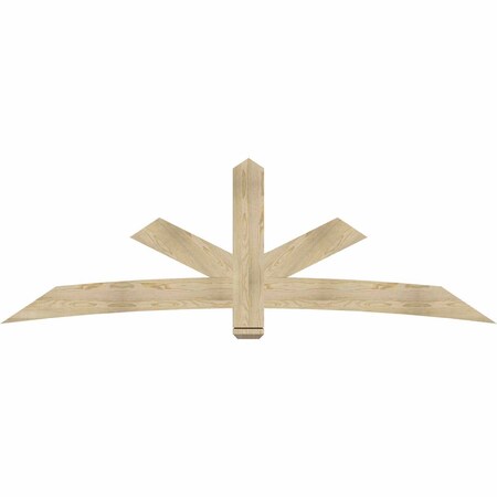 Ekena Millwork Alberta Rough Sawn Timber Gable Bracket, Douglas Fir, 96"W x 32"H x 2"D x 6"F, 8/12 Pitch GBW096X32X0206ALB00RDF